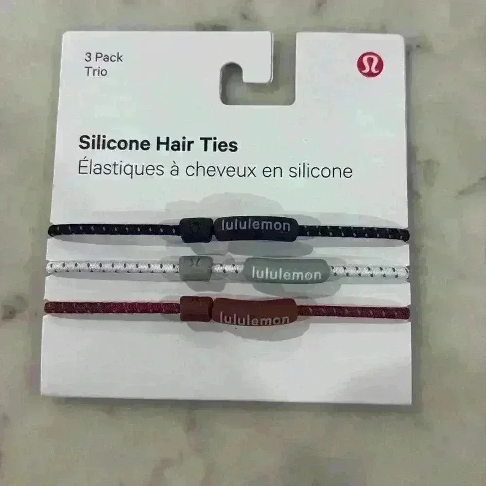 Lululemon Silicone Hair Ties 3 Pack NWT